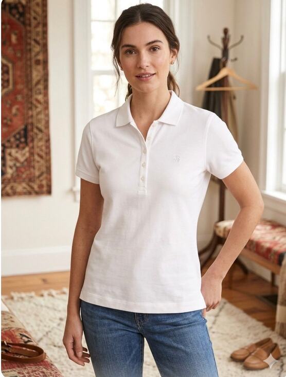 Brooks Brothers Tops - Brooks Brothers supima cotton White Polo Shirt Short Sleeve Collared Tee preppy